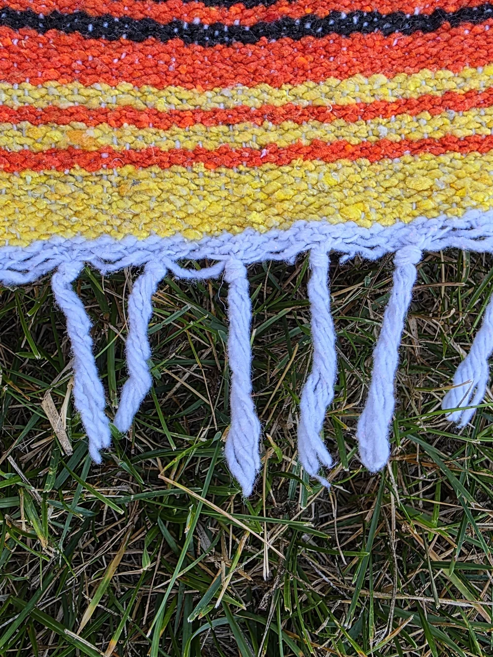 Artesanias F.R. Mexican Falsa Blanket 67x41 Boho Serape Throw
